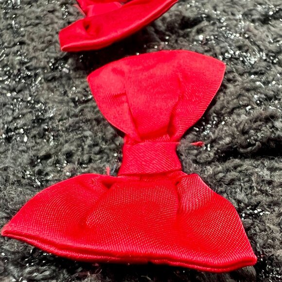 Koala Kids Pleated A-Line Skirt Flared Pull-On Tulle Glitter Red Bows Holiday 3T - Picture 11 of 13